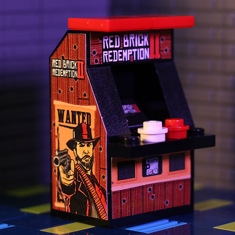 Red Brick Redemption II Minifig Arcade Game made using LEGO parts - B3 Customs 2