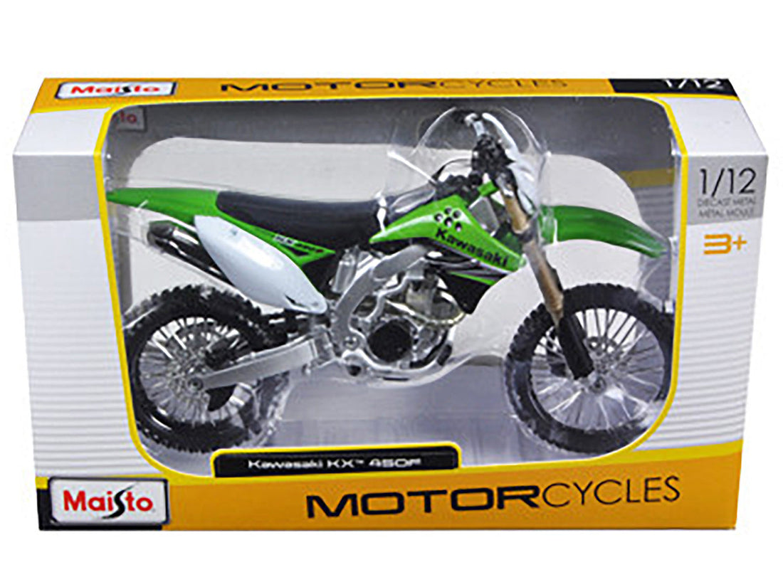 Kawasaki KX 450F Green 1/12 Diecast Motorcycle Model by Maisto-2