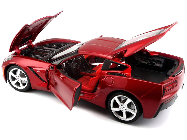 2014 Chevrolet Corvette C7 Stingray Metallic Red 1/18 Diecast Model Car by Maisto-0