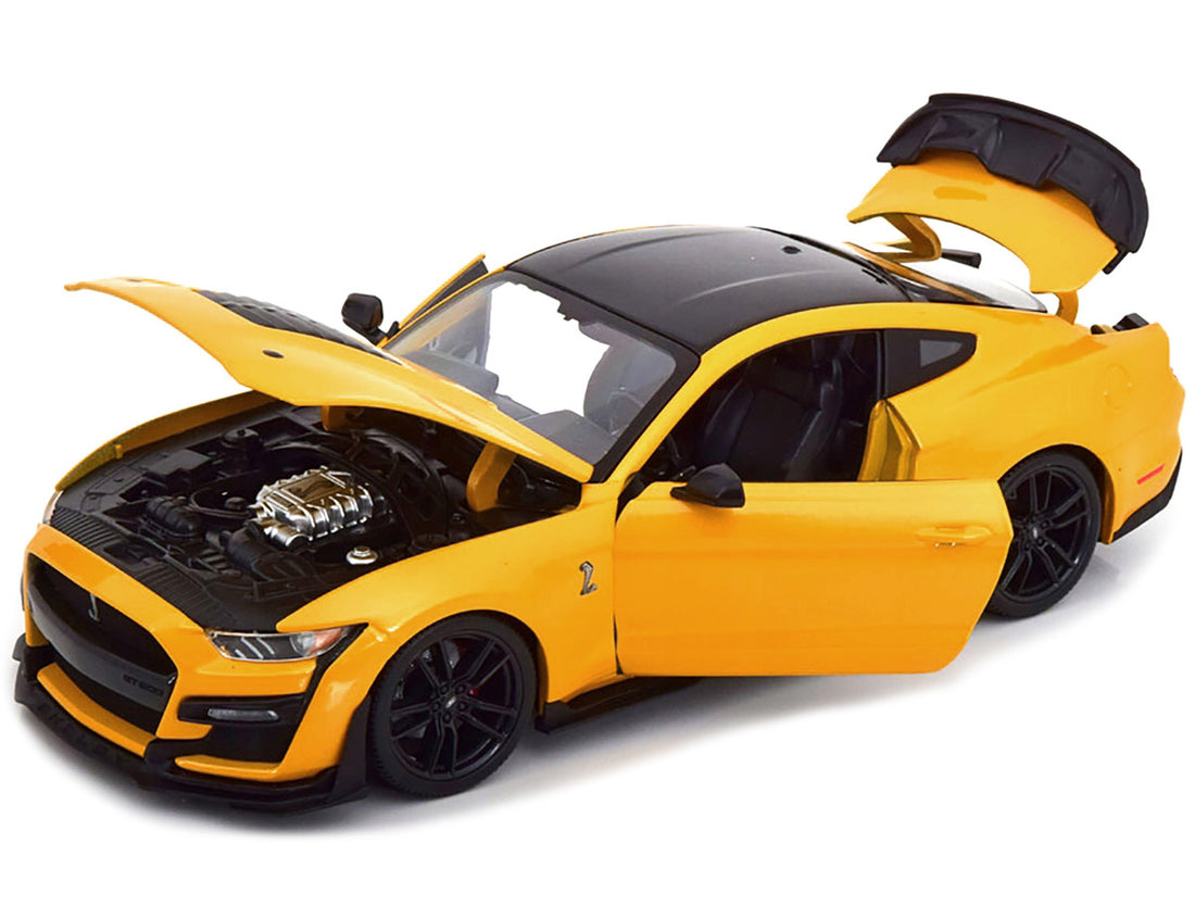 2020 Ford Mustang Shelby GT500 Yellow with Black Top "Special Edition" 1/18 Diecast Model Car by Maisto-1