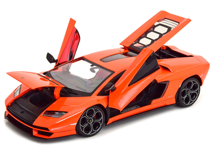 Lamborghini Countach LPI 800-4 Orange with Red Interior "Special Edition" 1/18 Diecast Model Car by Maisto-1