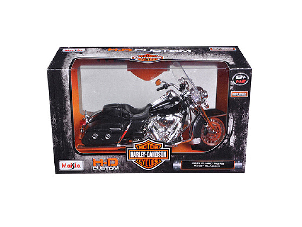 2013 Harley Davidson FLHRC Road King Classic Black 1/12 Diecast Motorcycle Model by Maisto-2