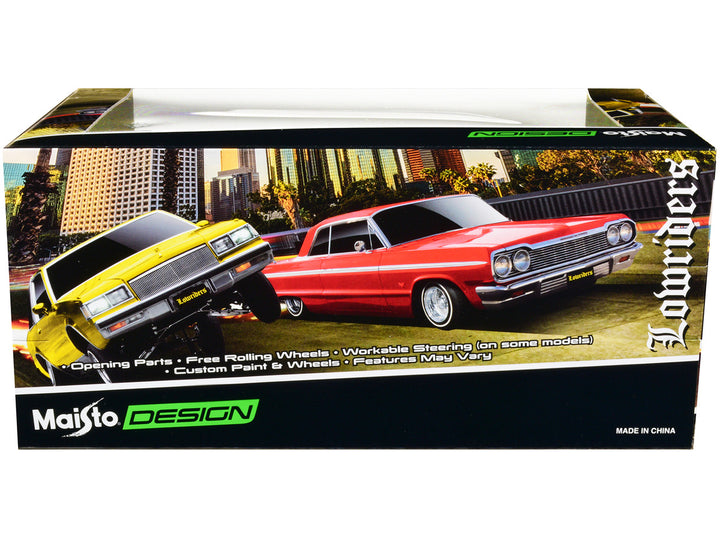 1965 Chevrolet El Camino Lowrider Gold Metallic with Graphics "Lowriders" Series 1/25 Diecast Model Car by Maisto-1