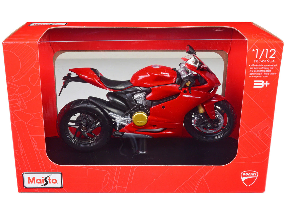 Ducati 1199 Panigale Red with Stand 1/12 Diecast Motorcycle Model by Maisto-2