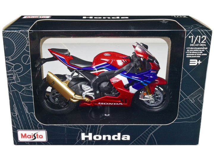 Honda CBR1000RR-R Fireblade SP Red with White and Blue Graphics with Stand 1/12 Diecast Motorcycle Model by Maisto-0