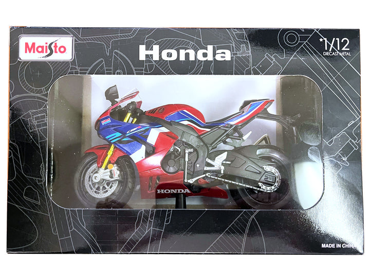 Honda CBR1000RR-R Fireblade SP Red with White and Blue Graphics with Stand 1/12 Diecast Motorcycle Model by Maisto-1