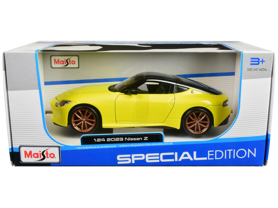 2023 Nissan Z Yellow Metallic with Black Top "Special Edition" Series 1/24 Diecast Model Car by Maisto-0