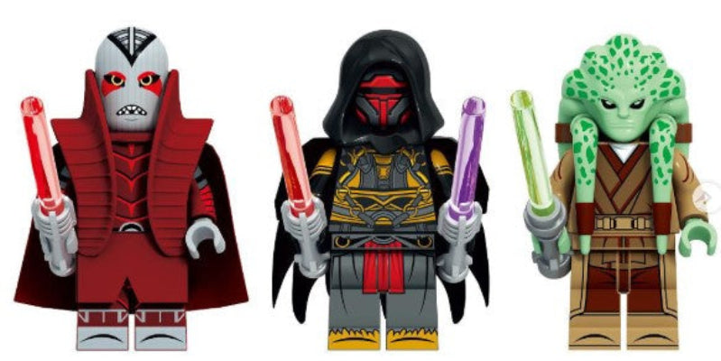 Galactic Legends Custom Minifig Set (3-Pack) – Sith Lords & Jedi Master for Lego