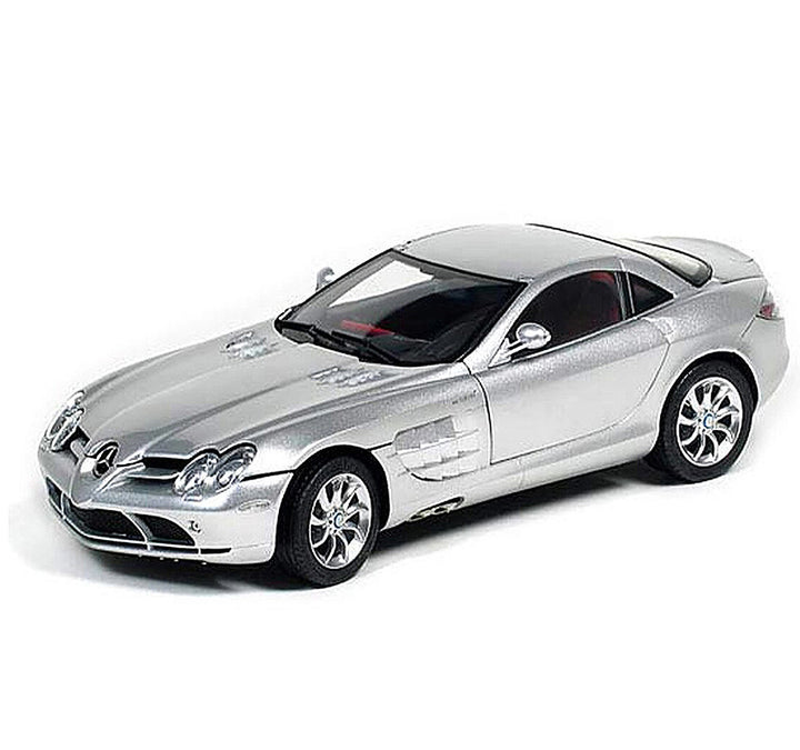 Mercedes McLaren SLR Silver with Red Interior 1/12 Diecast Model Car by Motormax-1