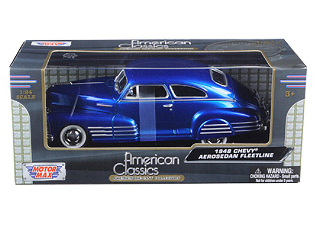 Chevrolet 1948 Aerosedan Fleetline Blue 1/24 Diecast Model Car by Motormax 2