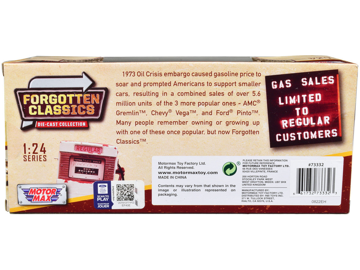 1974 Ford Maverick Grabber White with Orange Stripes "Forgotten Classics" Series 1/24 Diecast Model Car by Motormax-1