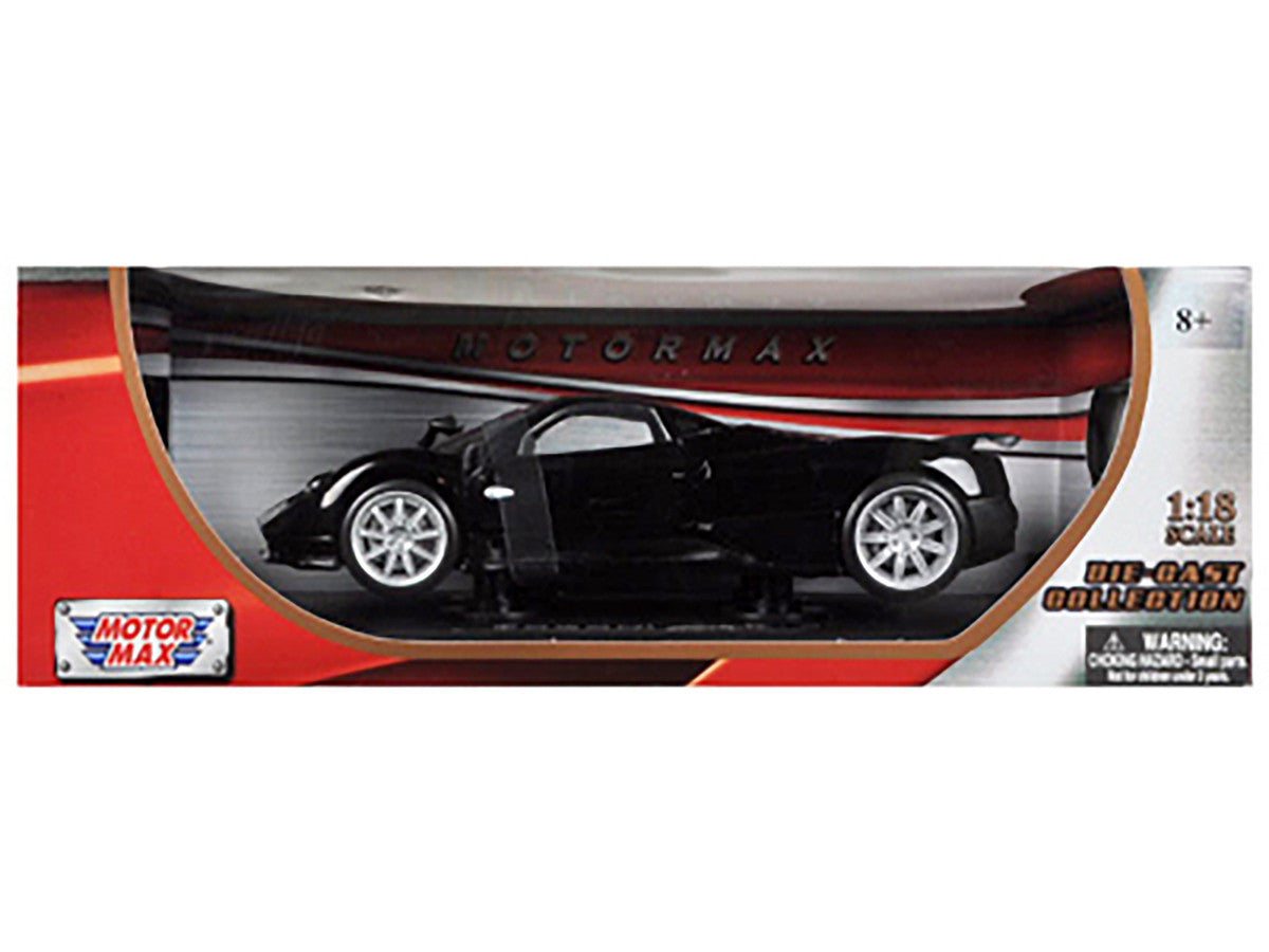 Pagani Zonda F Black 1/18 Diecast Car Model by Motormax