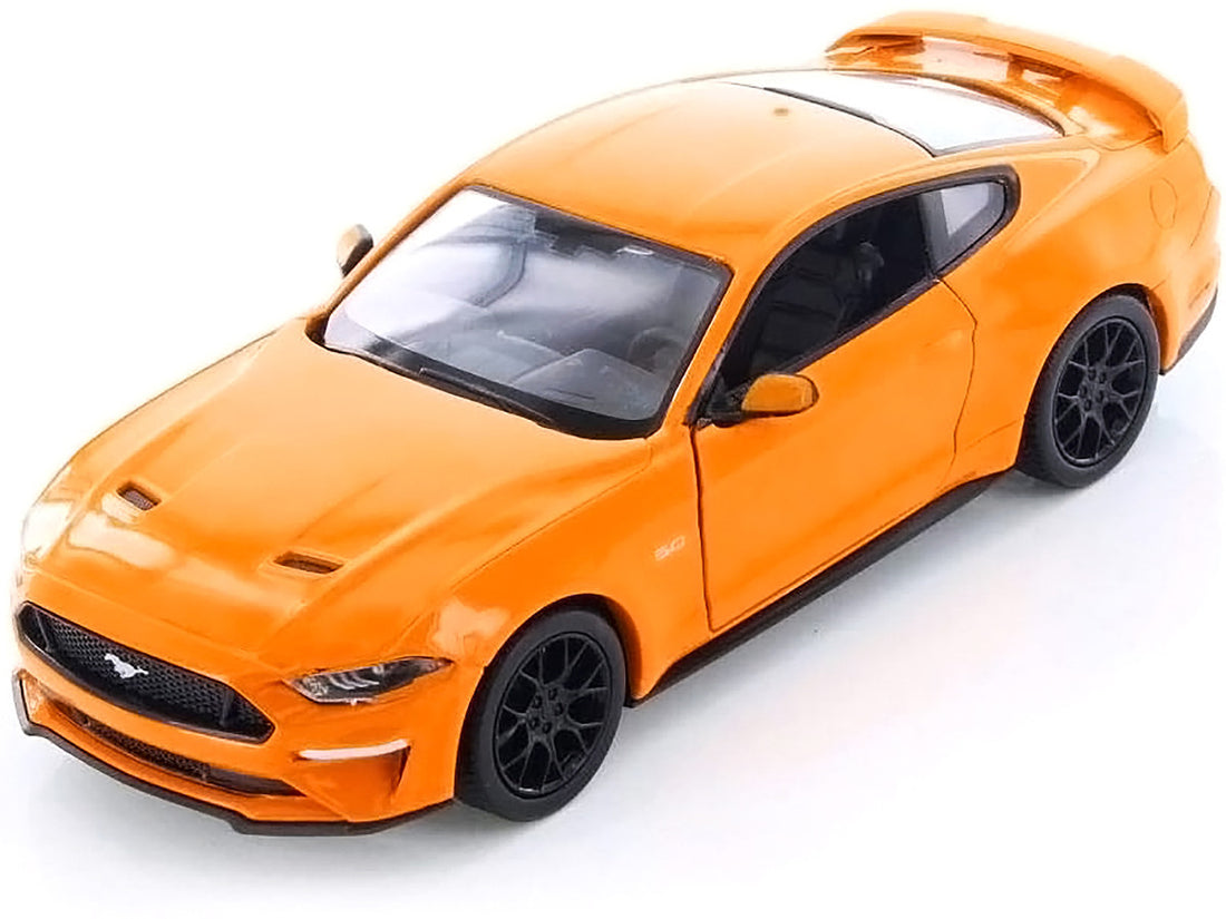 2018 Ford Mustang GT 5.0 Orange with Black Wheels 1/24 Diecast Model Car by Motormax-2