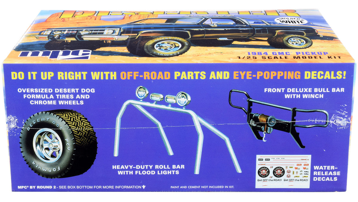 Skill 2 Model Kit 1984 GMC Pickup Truck (Molded in White) "Deserter" 1/25 Scale Model by MPC-2