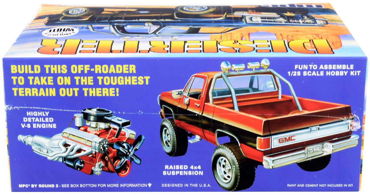 Skill 2 Model Kit 1984 GMC Pickup Truck (Molded in White) "Deserter" 1/25 Scale Model by MPC-1