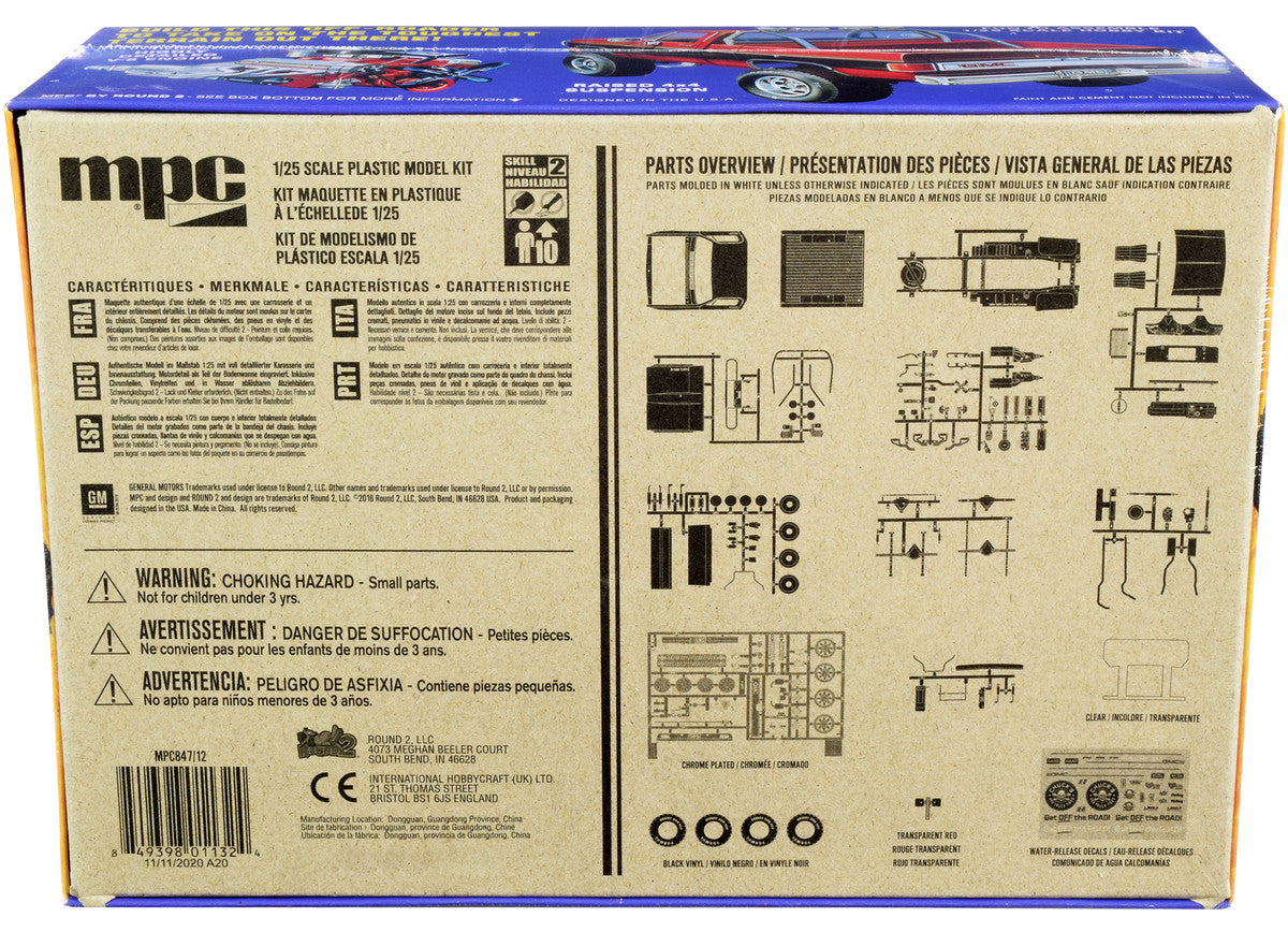 Skill 2 Model Kit 1984 GMC Pickup Truck (Molded in White) "Deserter" 1/25 Scale Model by MPC-3