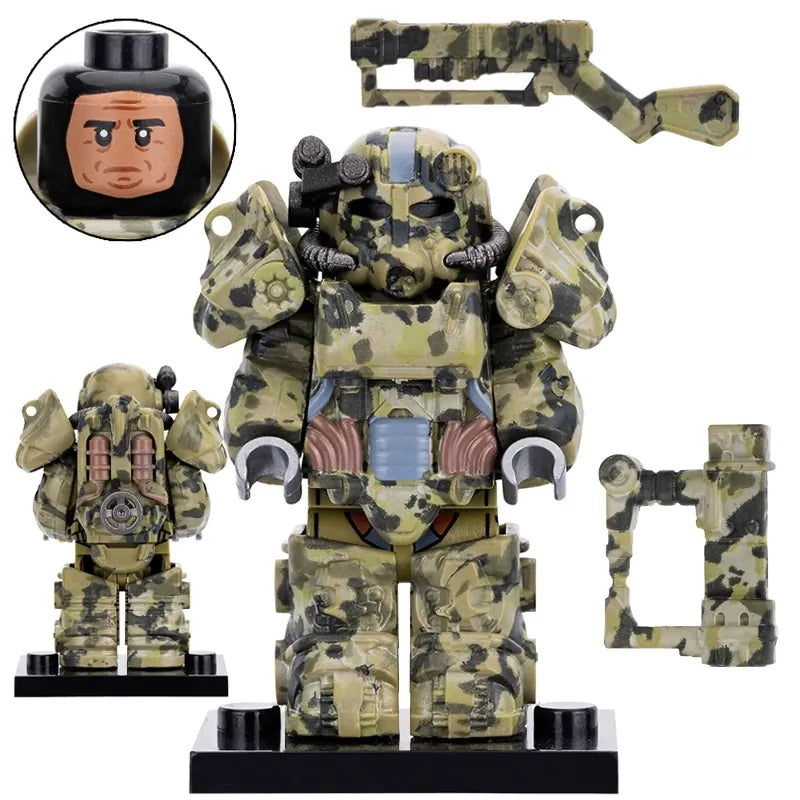 Fallout Green T-60 Power Armor Custom Minifig for Lego