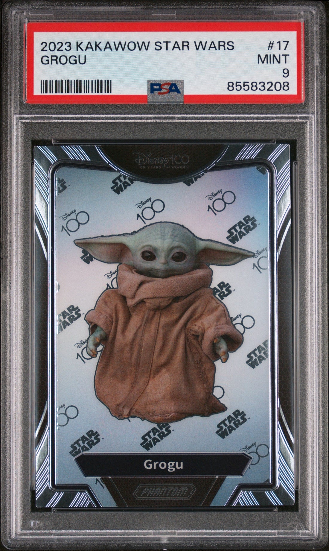 2023 KAKAWOW PHANTOM DISNEY 100 STAR WARS GROGU  #17 - PSA 9