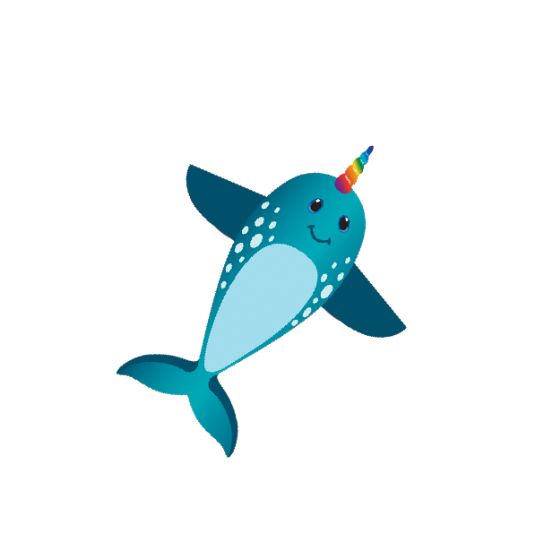 Kites - 57  Inch Tall Nylon Narwhal Kite