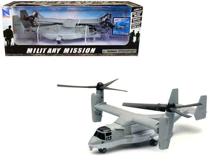 Bell Boeing V-22 Osprey Aircraft #02 Gray "US Air Force" "Military Mission" Series 1/72 Diecast Model by New Ray-0