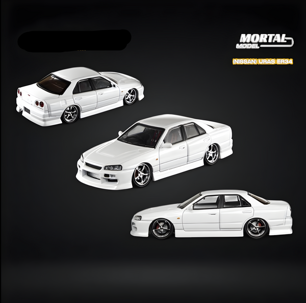 LOWRIDE JDM 1/64 ER34 URAS 精密ミニカー Mortal X Original Model 1:64 Nissan Skyline ER34 URAS (3