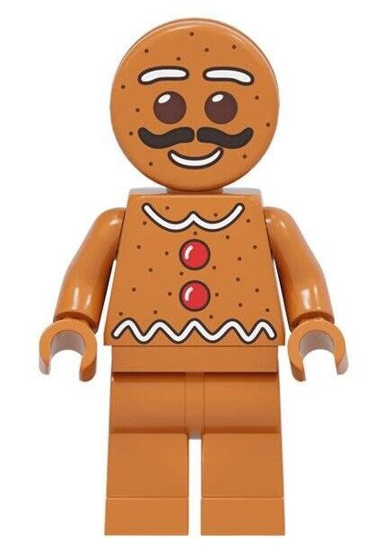 Gingerbread Couple Custom Minifig Set – Sweet Holiday Duo for Lego