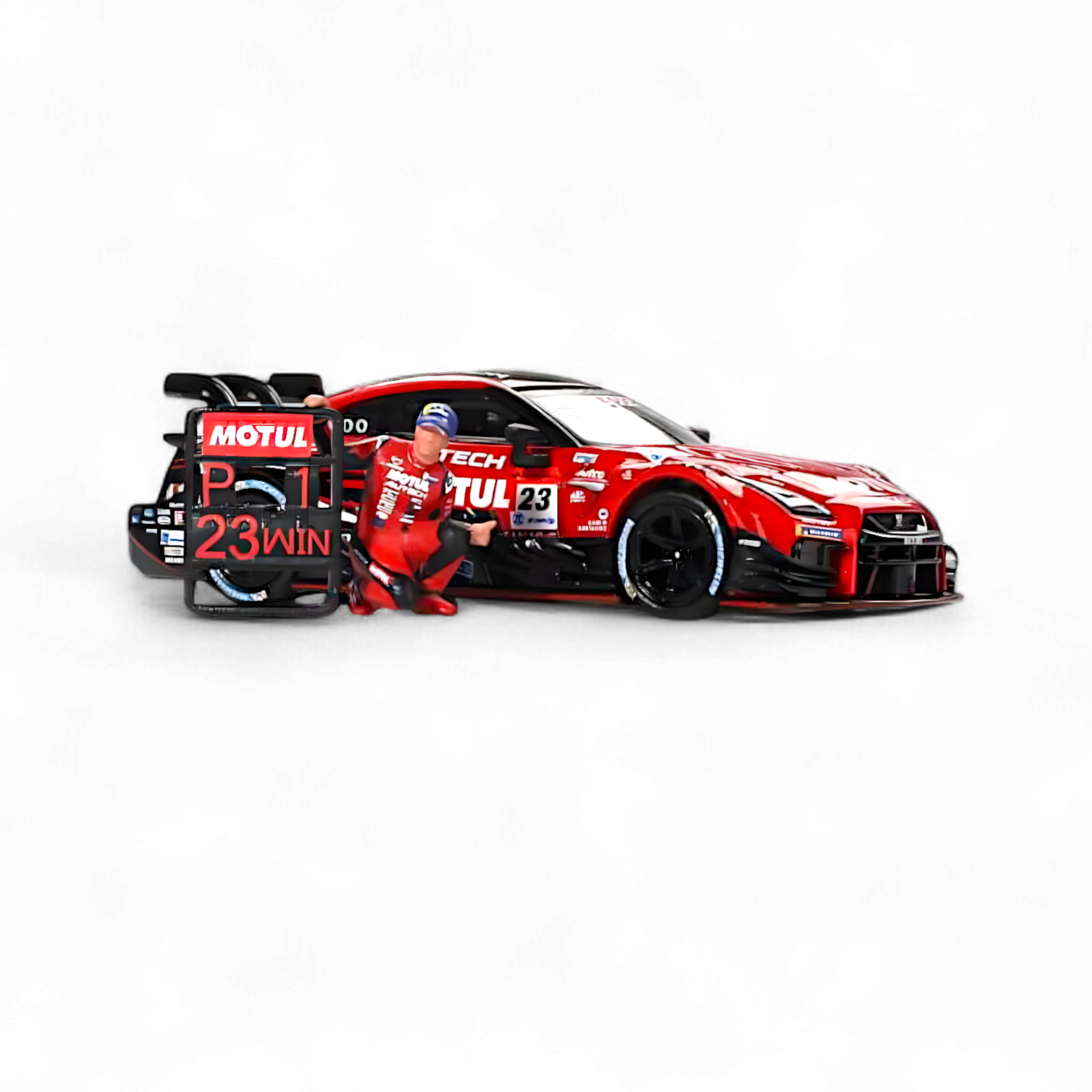 Nissan GT-R Nismo #23 "MOTUL AUTECH GT-T 2021" w/ Figure #875 1:64 by Mini-GT 2