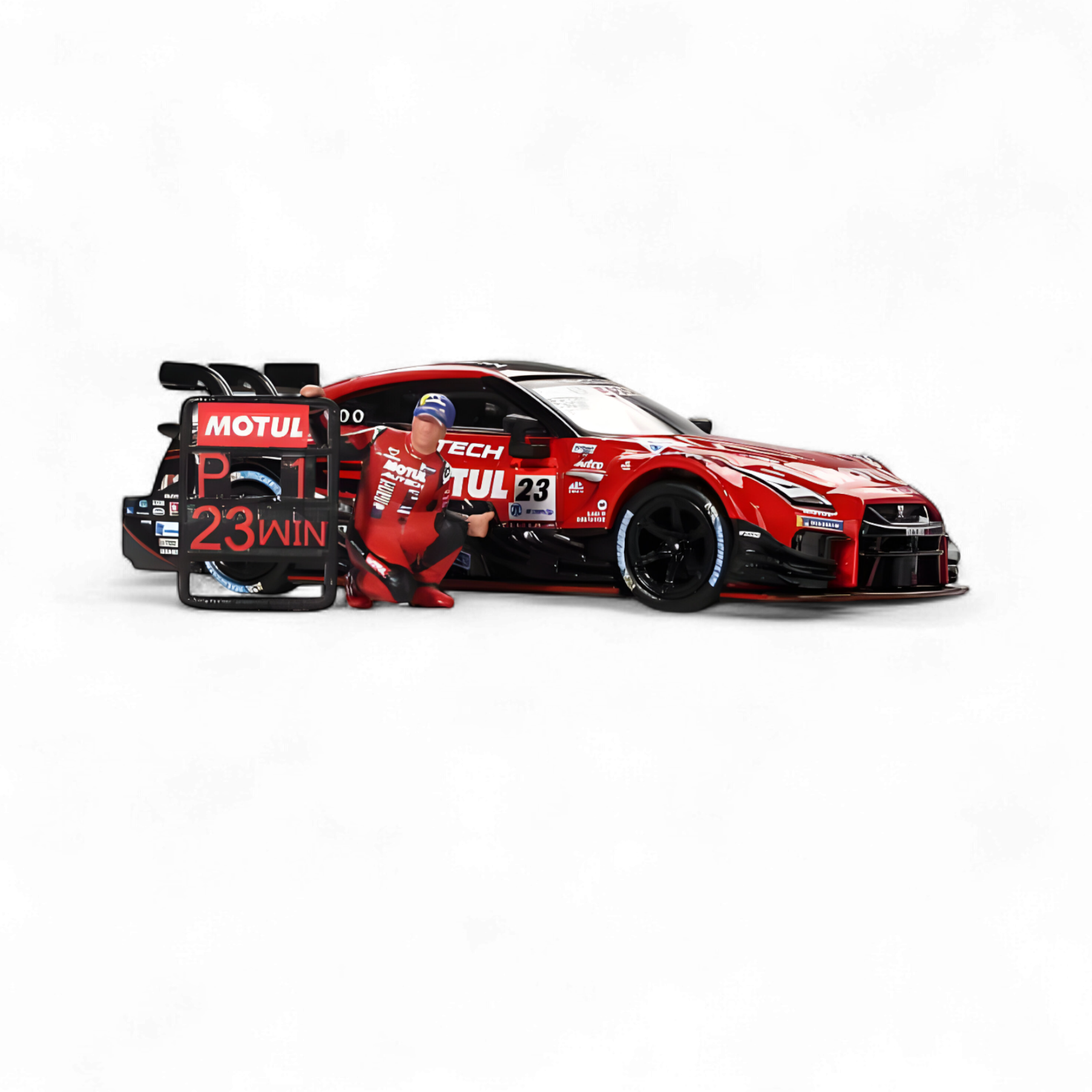 Nissan GT-R Nismo #23 "MOTUL AUTECH GT-T 2021" w/ Figure #875 1:64 by Mini-GT 4