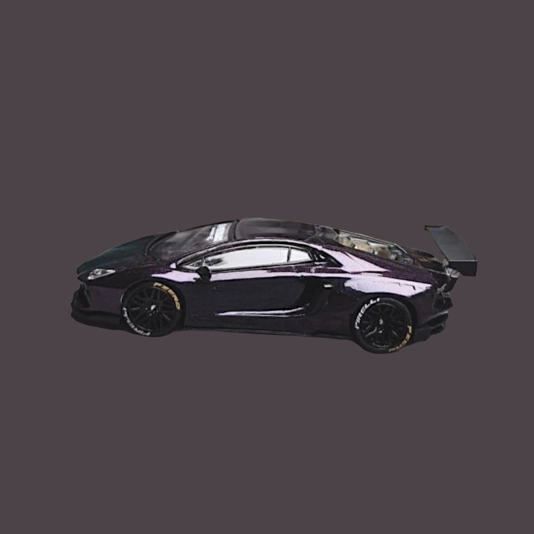 Lamborghini Aventador LP700-4 LB 1.0 Purple Carbon Fiber 1:64 by King Model  Angled Side View