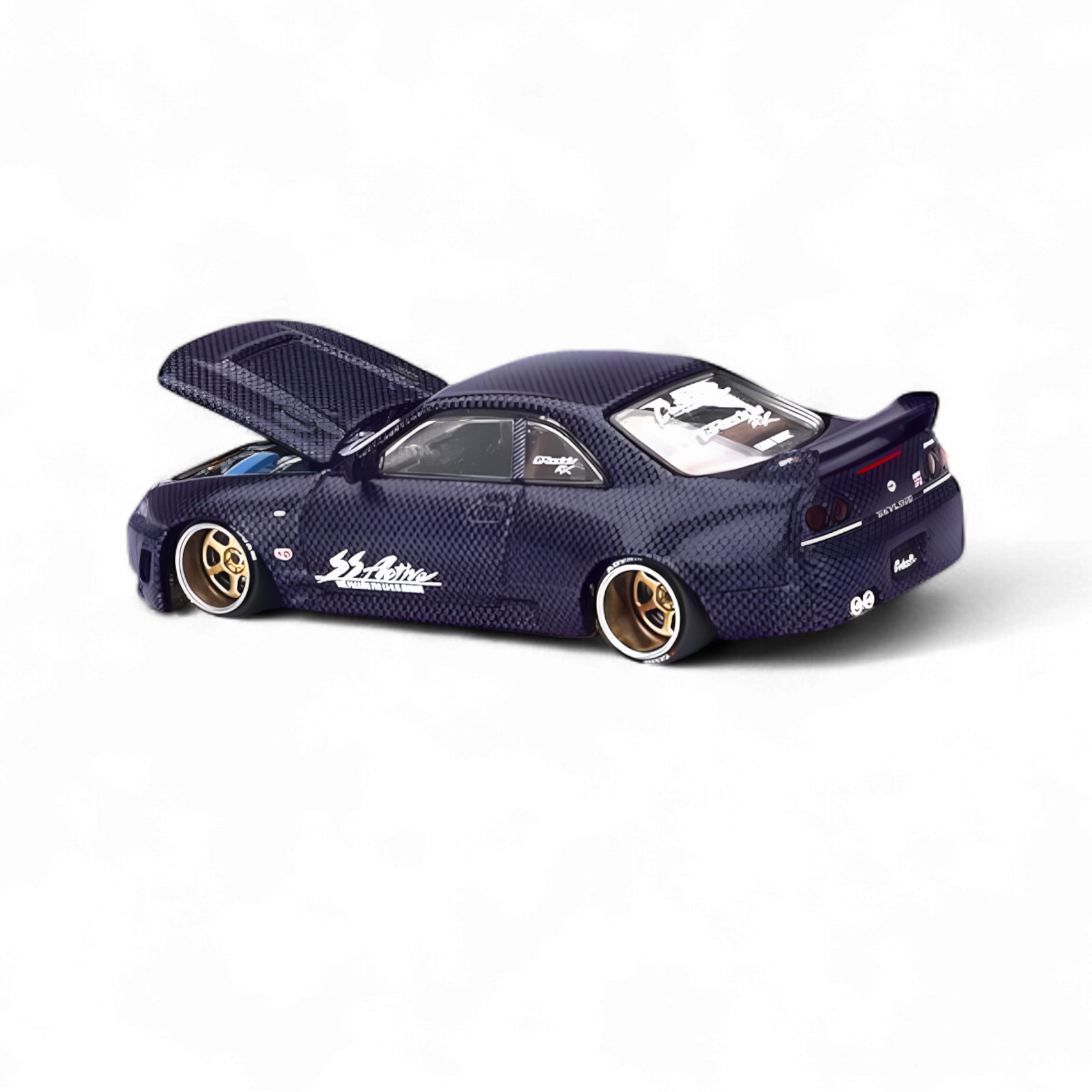 Nissan Skyline GT-R (R33) Purple Active Carbon R V2 1:64 KHMG163 by Mini GT x Kaido House 2