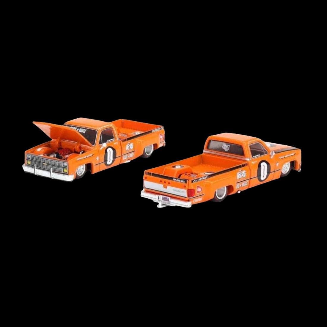 Chevrolet Silverado DUALLY KAIDO V2 Orange 1:64 by Mini GT KHMG090