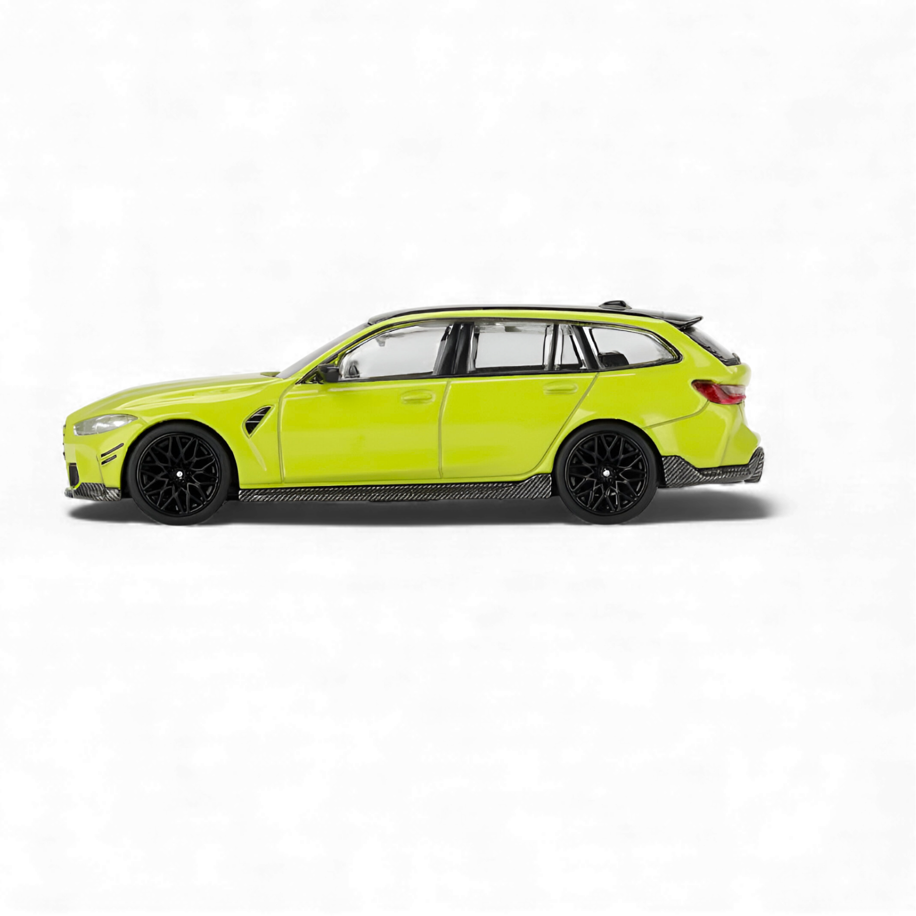 Front three-quarter view of BMW M3 Touring Mini GT diecast model