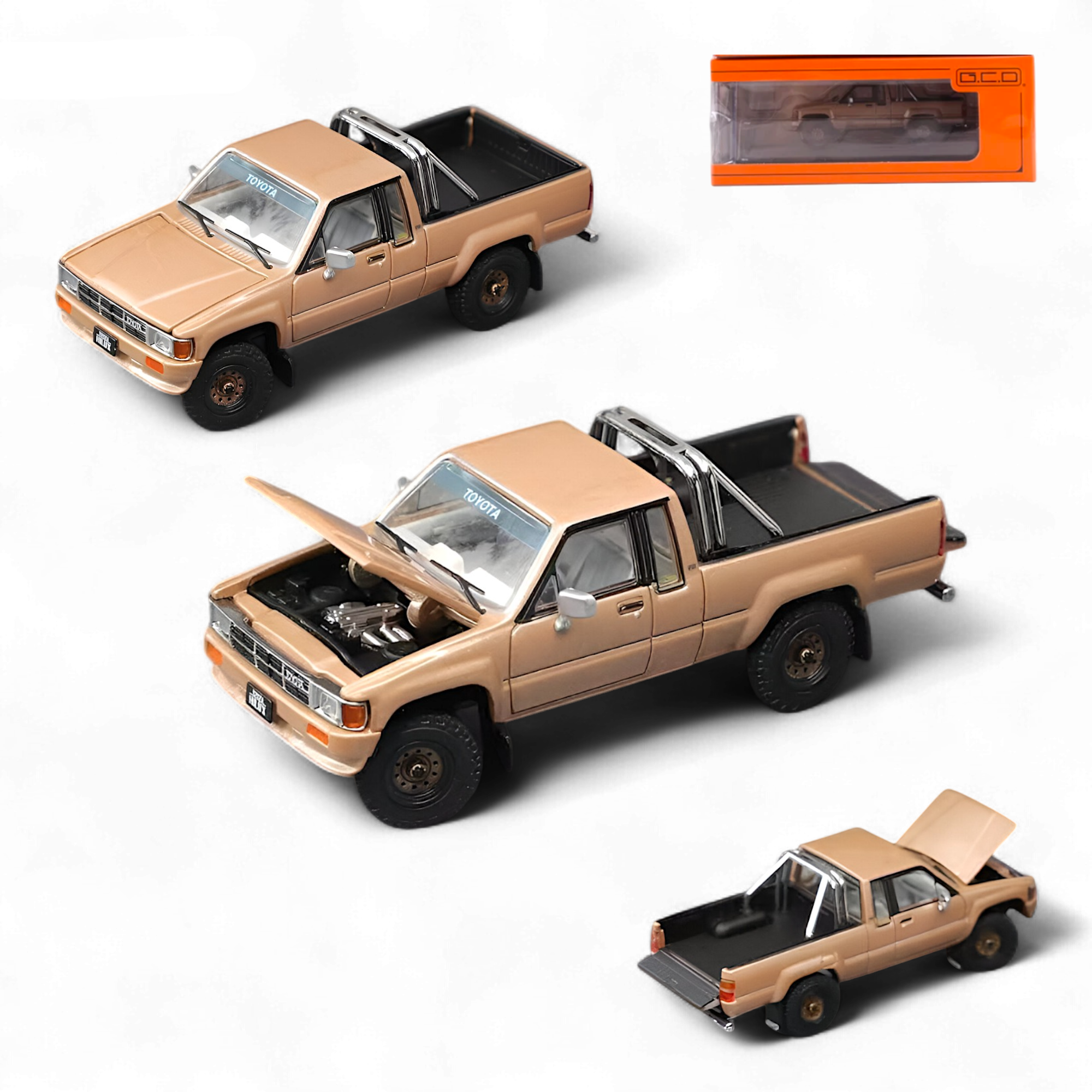 Toyota Hilax SR5 in Gold 1:64 KS-062-516 by GCD 