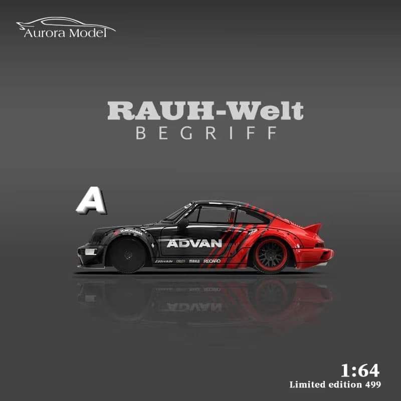 Porsche RWB 964 DUCKTAIL ADVAN Livery 1:64 by Aurora Model