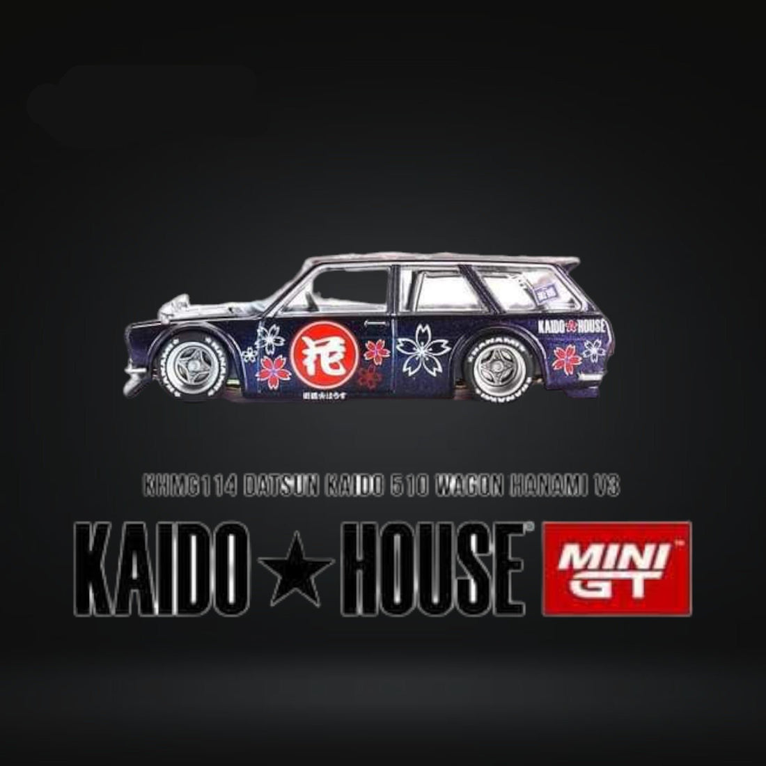 Datsun KAIDO 510 Wagon HANAMI V3 1:64 by Mini GT x Kaido House KHMG114 Side View