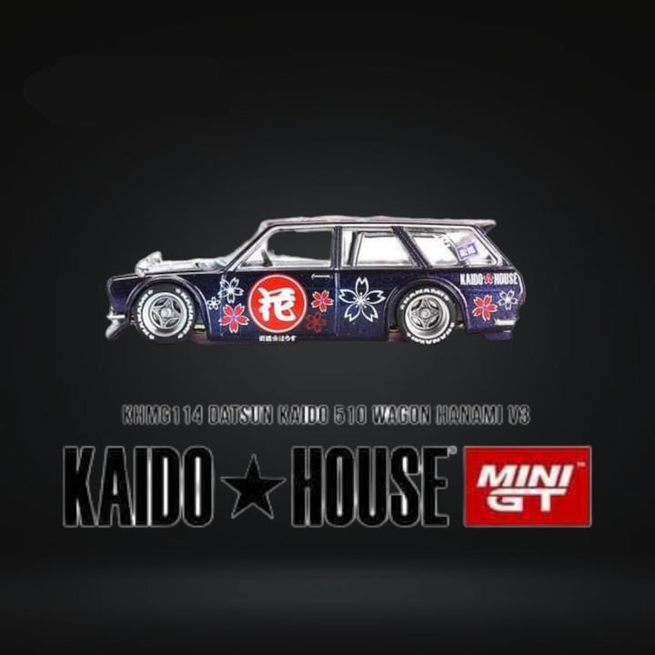 Datsun KAIDO 510 Wagon HANAMI V3 1:64 by Mini GT x Kaido House KHMG114 Side View