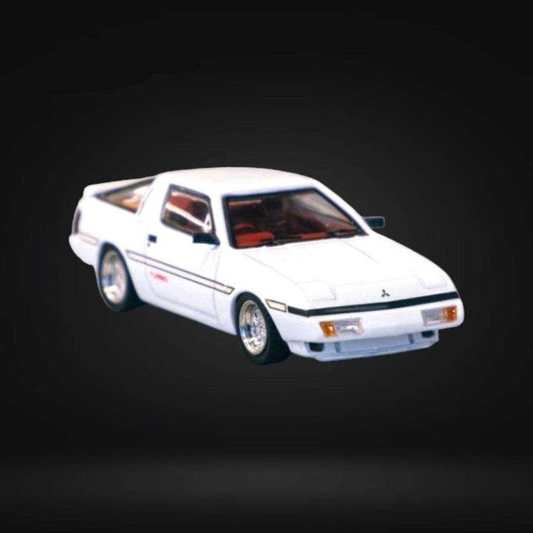 Mitsubishi Starion White T645-055-WHT 1:64 by Tarmac Works Road64 Angled Front View