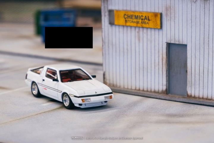 Mitsubishi Starion White T645-055-WHT 1:64 by Tarmac Works Road64 Garage Front View