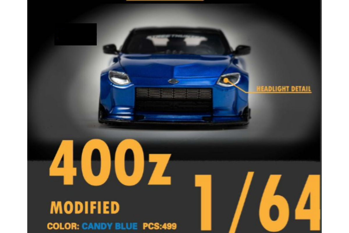Nissan 400Z Candy blue Limited to 499 Units 1:64 Resin Model by Error404 4