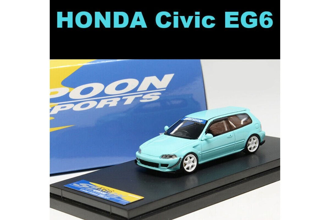 Honda Civic EG6 Spoon Sports Gift Tiffany Blue 1:64 by YM Model