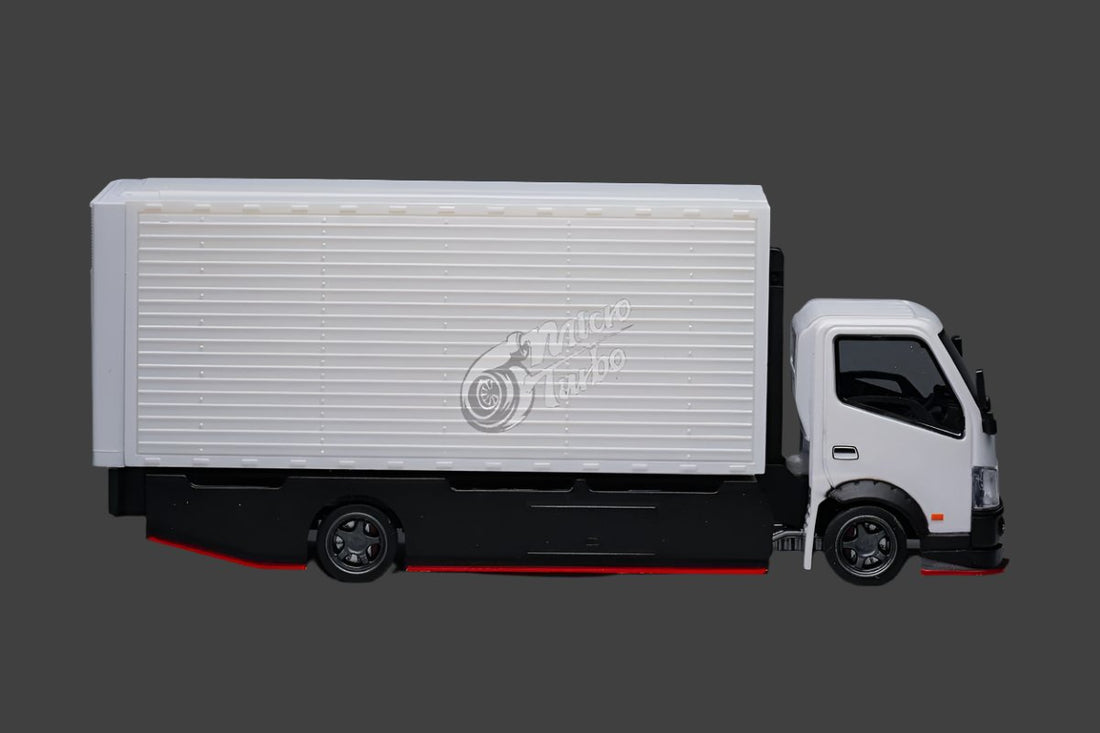 HINO 300 Custom Wing Truck Stickers Included 1:64 by MicroTurbo Side View 2