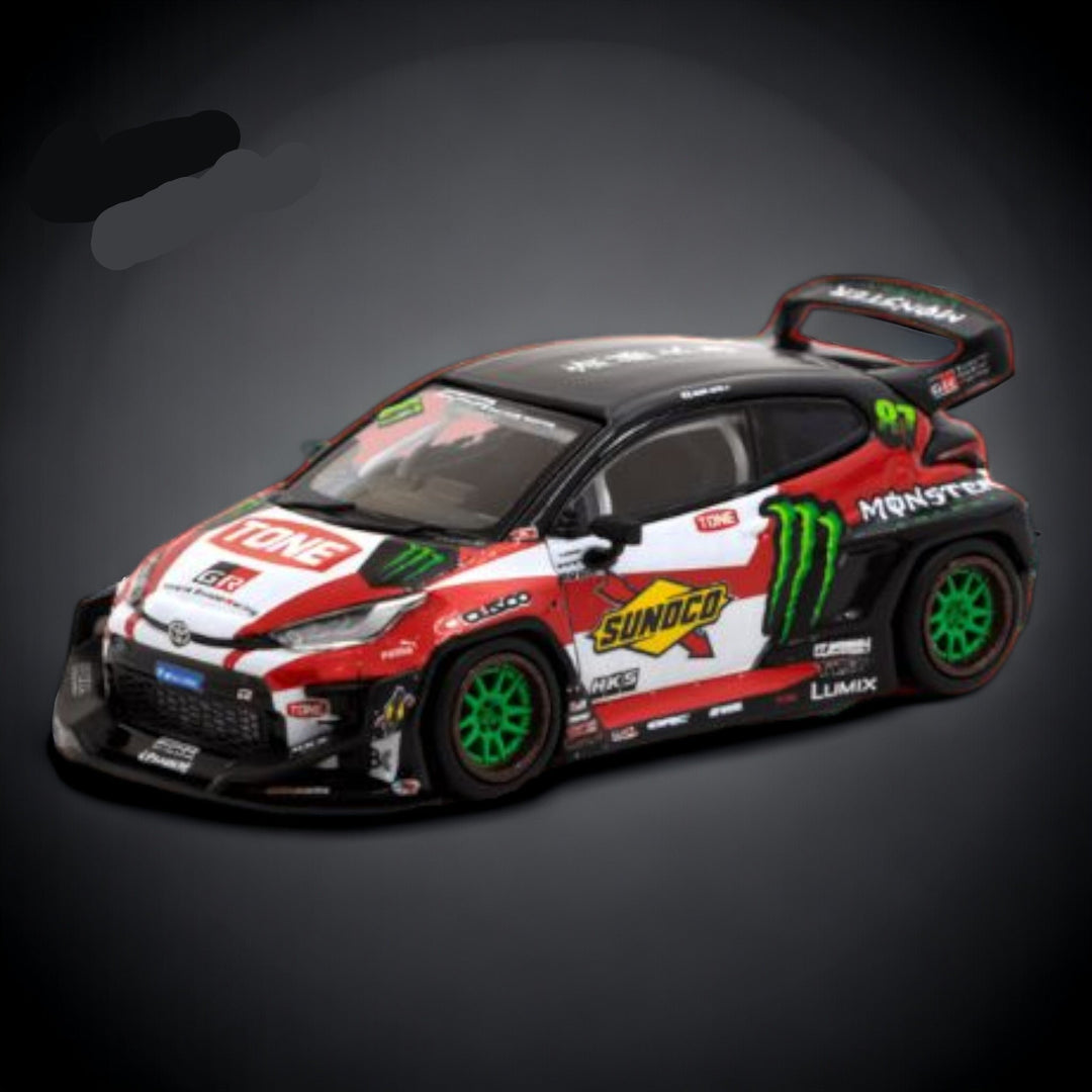 Toyota Yaris GR Monster Drift 1:64 by Tarmac Works Hobby64 T64-080-MON