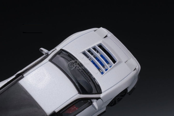 Nissan 180SX Custom Spirit Rei "MIYABI" in white 1:64 by MicroTurbo Engine View