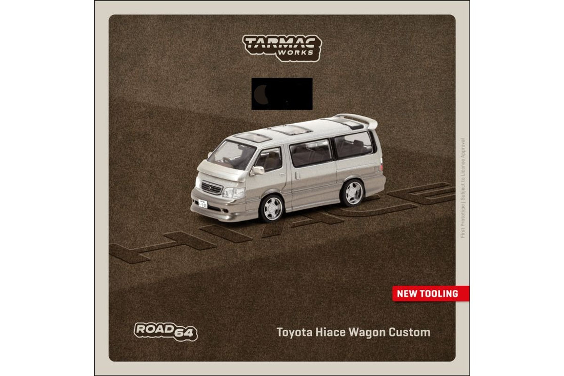 Toyota Hiace Wagon Custom in Silver/Brown 1:64 by Tarmac Works - 4