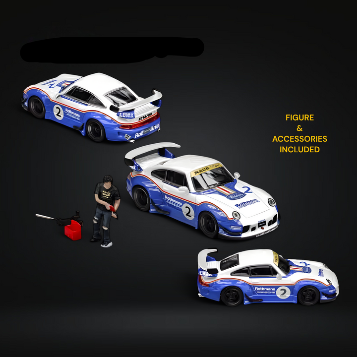 Porsche RWB 993 Rothmans Livery With Figure 1:64 by Star Model