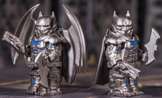 Silver Custom Dark Knight Armored Hero Minifig for Lego