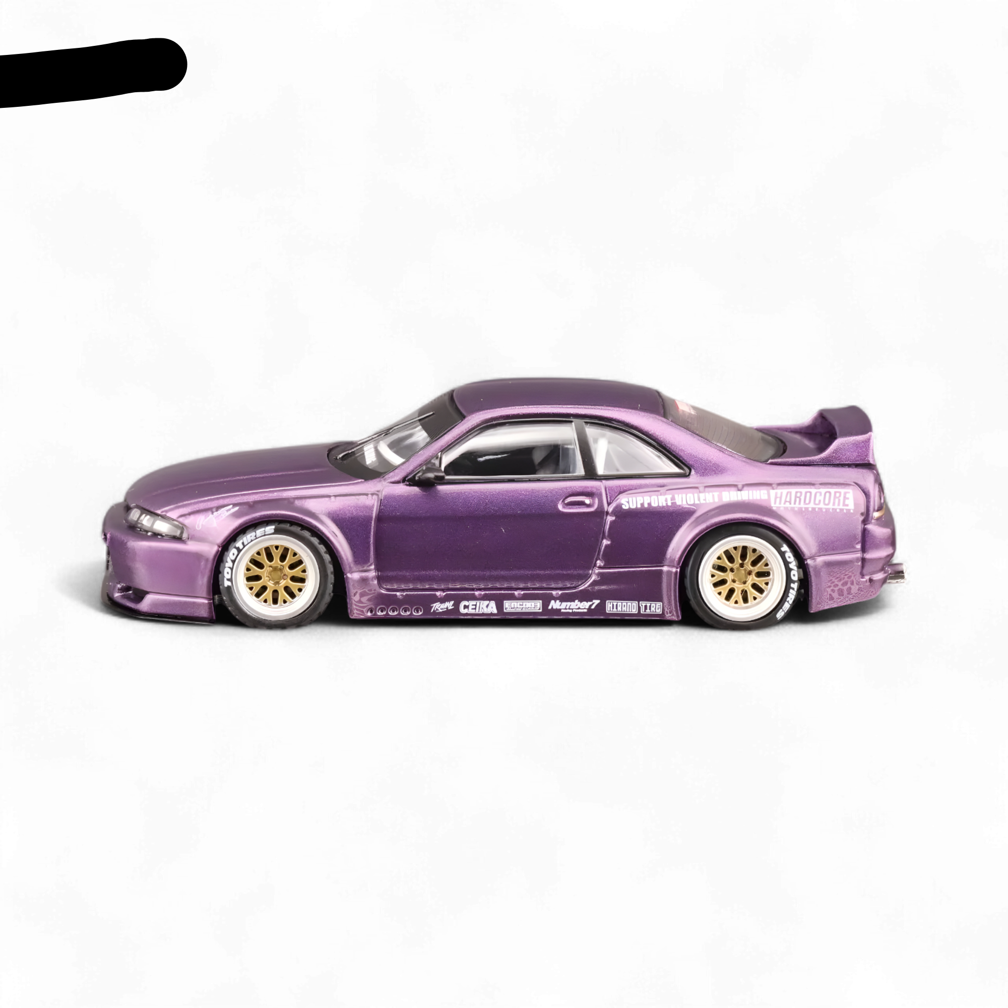 NISSAN SKYLINE GT-R (R33) "PANDEM ROCKET BUNNY" Purple 1:64 by Inno64 2