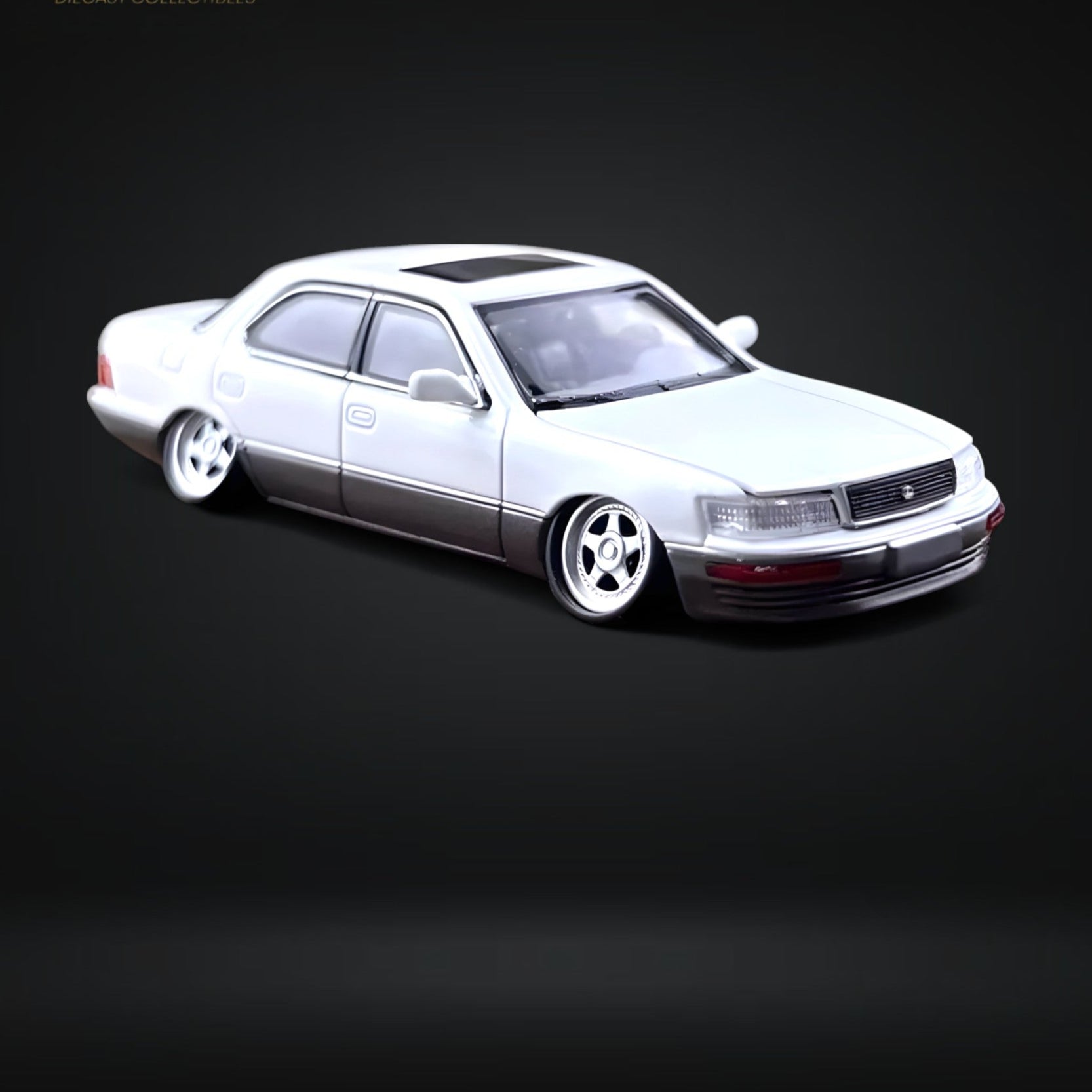 Lexus LS400 - White/Gray Double Stanced 1:64 by Fine works64  2