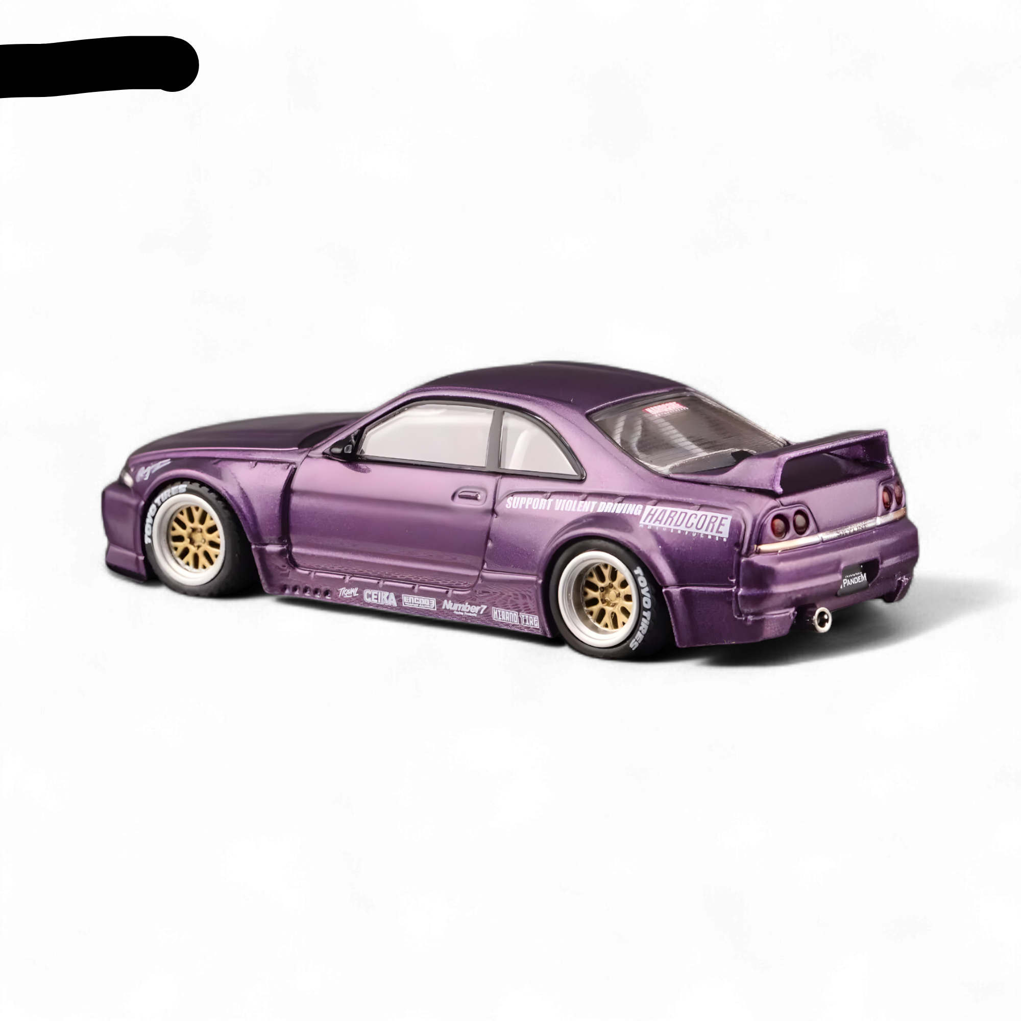 NISSAN SKYLINE GT-R (R33) "PANDEM ROCKET BUNNY" Purple 1:64 by Inno64 3