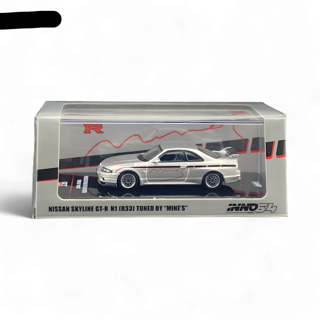 NISSAN SKYLINE GR-R (R33) "Tuned by Mine's" Silver 1:64 by Inno64 6